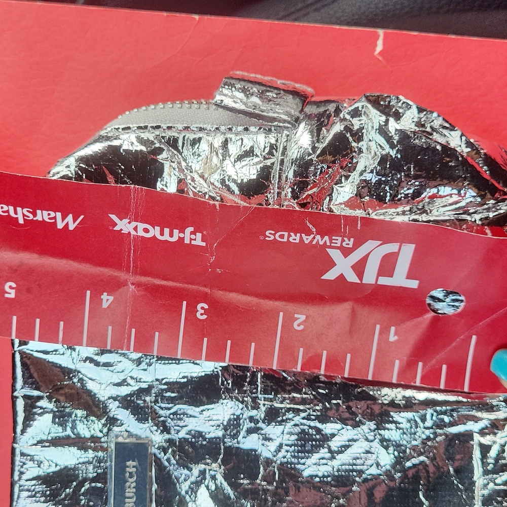 TORY BURCH  Metallic Silver Pouch NWT. - Picture 6 of 8